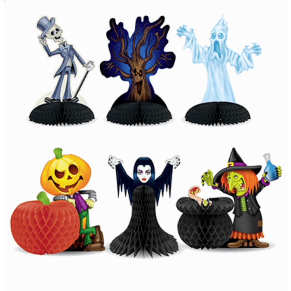 Halloween character table centerpieces
